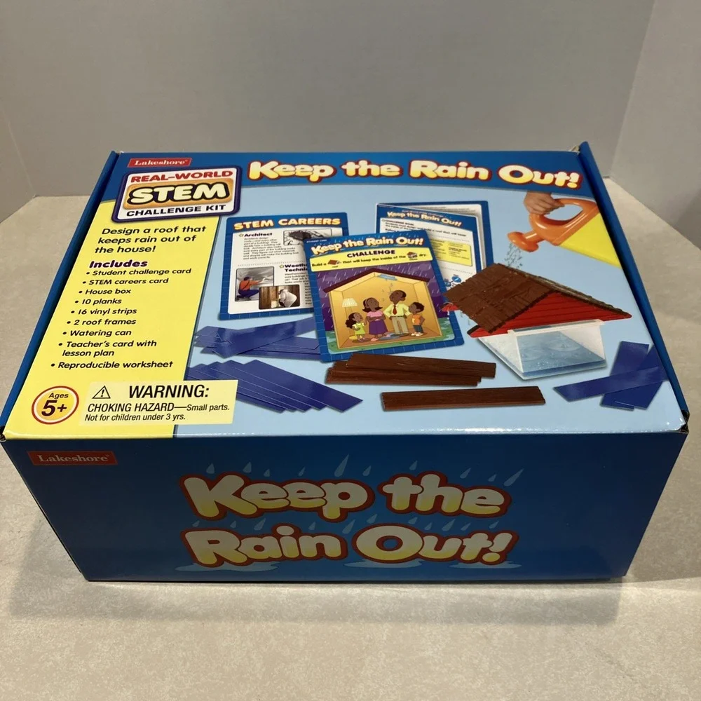 Lakeshore Real-World STEM Challenge Kits Stay Afloat Parachute Keep Rain Out 5+